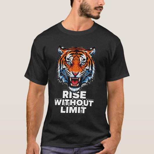 無限に立ち上がれ 激しいトラ Tシャツ (正面)
