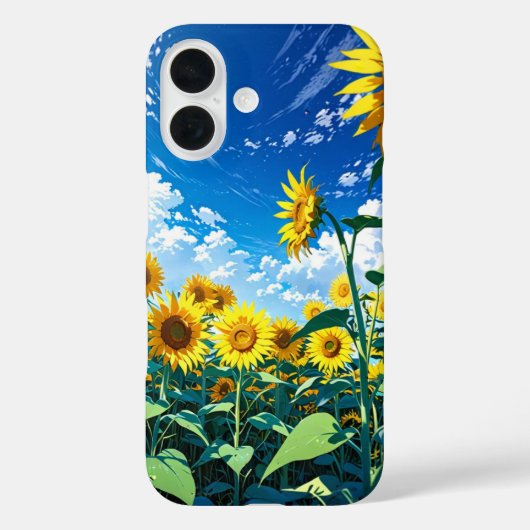 無限のアニメひまわり畑 Case-Mate iPhoneケース (裏面)