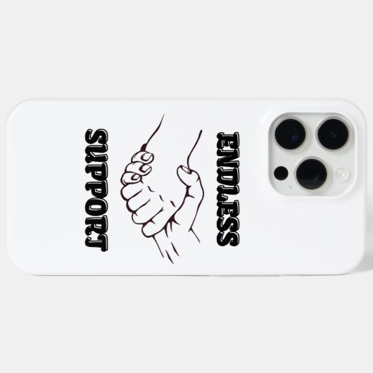 無限のサポート – UnityとTrusのハンドシェイクシンボル Case-Mate iPhoneケース (裏面 (横))