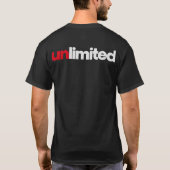 無限のタイポグラフィTシャツ Tシャツ (裏面)