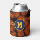 無限のバスケットボールのパターンスポモノグラムのーツ 缶クーラー (缶正面)