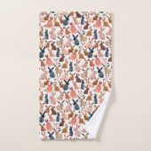 無限のバンニーかわいいパステル水の色ウサギ バスタオルセット (ハンドタオル)