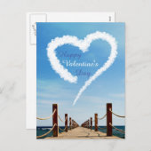 無限のパスハートクラウドバレンタインデー シーズンポストカード (正面/裏面)