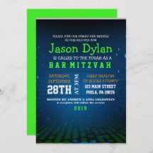 無限のビデオゲーム バー ミツバ祭招待状