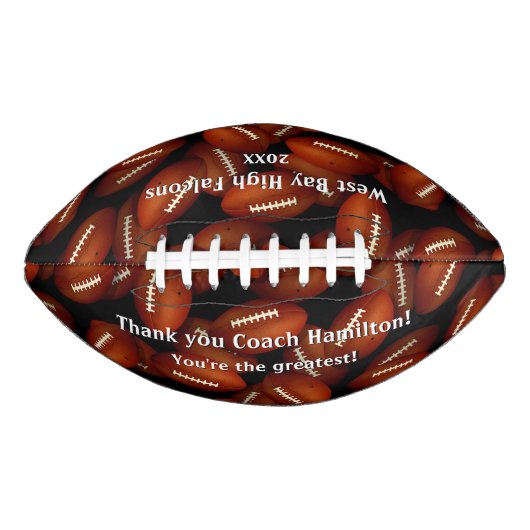 無限のフットボールパターンスポーツコーチは感謝していしています アメリカンフットボール (正面)