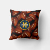 無限のフットボールパターン秋スポーツマン洞窟 クッション (裏面)