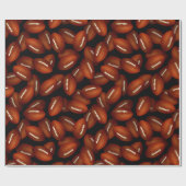 無限のフットボールパターン秋スポーツ ラッピングペーパー (フラット)