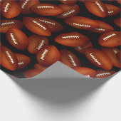 無限のフットボールパターン秋スポーツ ラッピングペーパー (角)