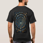 無限のポータル錯視3Dデザイン Tシャツ (裏面)