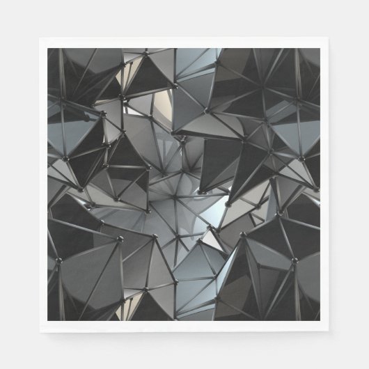 無限のモノクロ： スタンダードランチョンナプキン (正面)