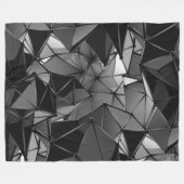 無限のモノクロ： フリースブランケット (正面(横))