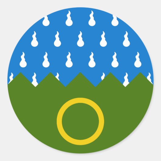 無限の丘の牡羊座のバッジ ラウンドシール (正面)