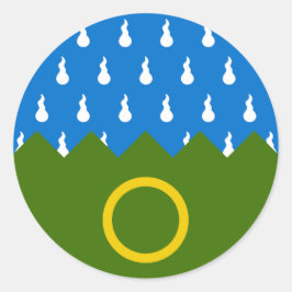 無限の丘の牡羊座のバッジ ラウンドシール