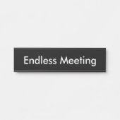 無限の会議会議室ブラック サインプレート (正面)