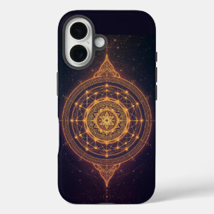 無限の光の扉 - 聖なる曼荼羅 iPhone 16ケース