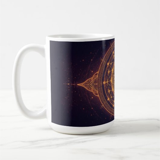 無限の光の門 - 聖なる曼荼羅 コーヒーマグカップ (左)