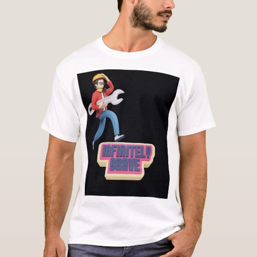 無限の勇敢で働く Tシャツ (正面)