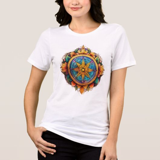 「無限の動素朴き：進行の輪Tシャツ トライブレンドＴシャツ (正面)