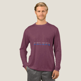 無限の可能性のグリッチ ロングスリーブ トライブレンドTシャツ