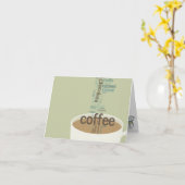無限の可能性のコーヒーメッセージカード カード (黄色い花)