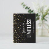 無限の可能性のポストカード(ブラック) ポストカード (スタンド正面)