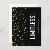 無限の可能性のポストカード(ブラック) ポストカード (正面/裏面)