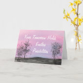 無限の可能性の卒業カード カード (黄色い花)