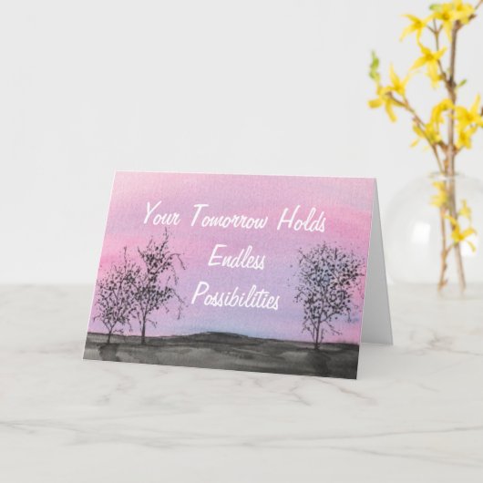 無限の可能性の卒業カード カード (黄色い花)