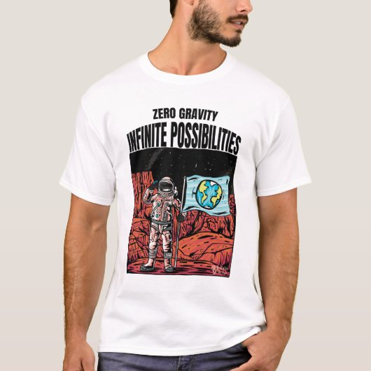 無限の可能性メンズホワイト Tシャツ (正面)