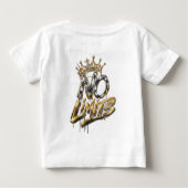 無限の可能性 ゴールドクラウン ラグジュアリーデザイン ベビーTシャツ (裏面)