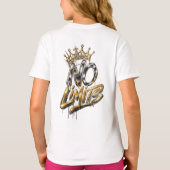 無限の可能性 ゴールドクラウン ラグジュアリーデザイン Tシャツ (裏面)