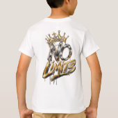 無限の可能性 ゴールドクラウン ラグジュアリーデザイン Tシャツ (裏面)