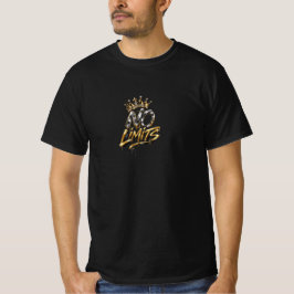 無限の可能性 ゴールドクラウン ラグジュアリーデザイン Tシャツ