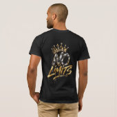 無限の可能性 ゴールドクラウン ラグジュアリーデザイン Tシャツ (裏面フル)