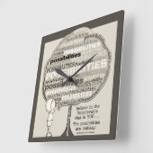 無限の可能性 スクエア壁時計 (傾斜)