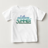 無限の夏のヴィンテージタイポグラフィ ベビーTシャツ (正面)