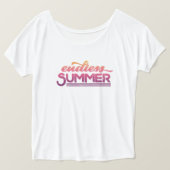 無限の夏のヴィンテージタイポグラフィ Tシャツ (デザイン正面)