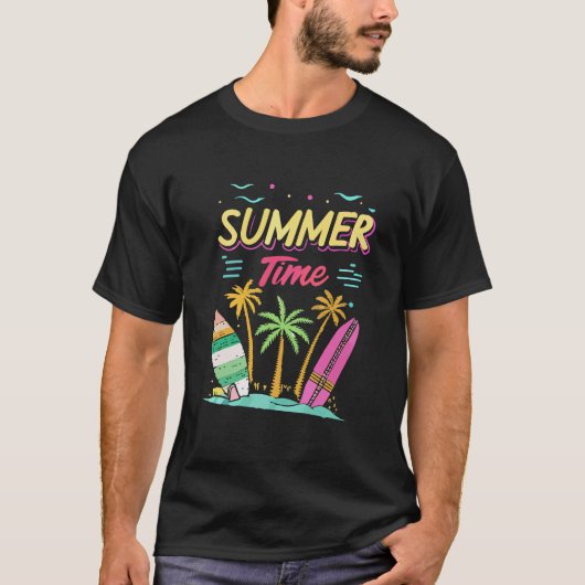 無限の夏 – パラダイス鮮やかト Tシャツ (正面)