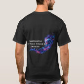 無限の宇宙の夢 ブラックTシャツ Tシャツ (裏面)