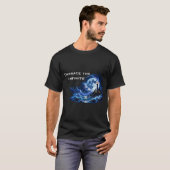 無限の宇宙の夢 ブラックTシャツ Tシャツ (正面フル)