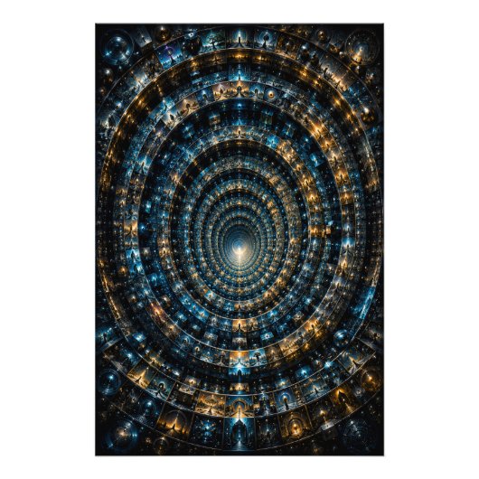 無限の宇宙ミクロモザイクトンネル 3D ポスター (正面)