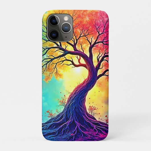 無限の希望の根を持つ虹の木: アート Case-Mate iPhoneケース (裏)
