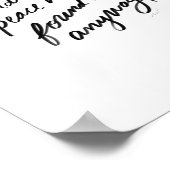 無限の平和が彼女を見つけた – 引用文 ポスター (角)