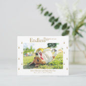 無限の幸せクリスマスホリデーパーティーはがき ポストカード (スタンド正面)