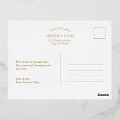 無限の幸せクリスマスホリデーフォイルハガキ 箔シーズンポストカード (裏面)