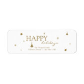 無限の幸福クリスマスホリデーアドレス ラベル (正面)