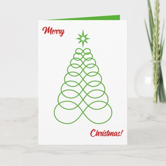 無限の愛のクリスマスツリー – 写真の内側 シーズンカード (正面)