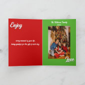 無限の愛のクリスマスツリー – 写真の内側 シーズンカード (内部)