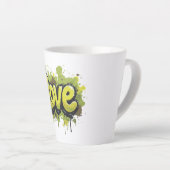 無限の愛のグラフィティ場 カフェラテマグ (右アングル)