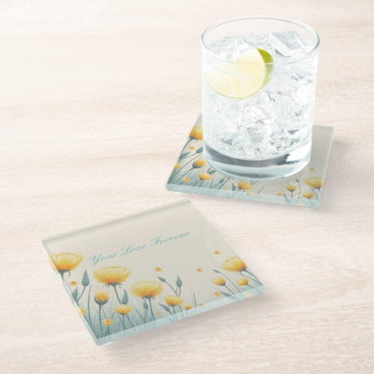 無限の愛の分野 ガラスコースター (アングル)